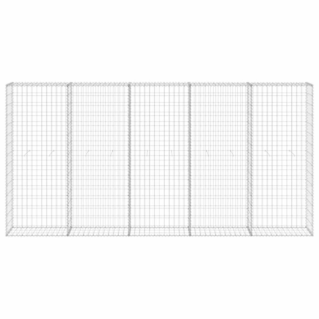 Gabionski zid s poklopcima od pocinčanog čelika 300x30x150 cm