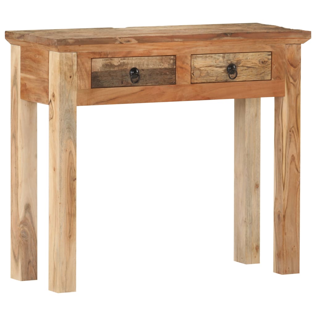 Konzolni stol 90,5x30x75 cm masivno bagremovo i obnovljeno drvo
