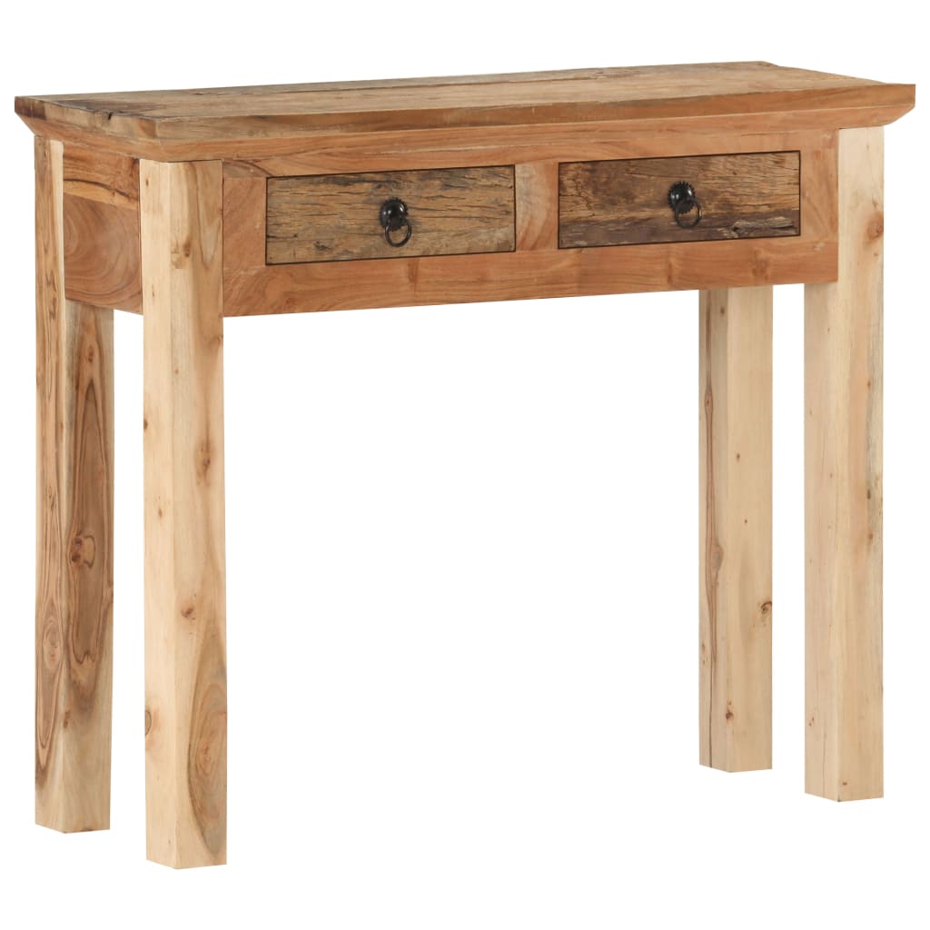 Konzolni stol 90,5x30x75 cm masivno bagremovo i obnovljeno drvo