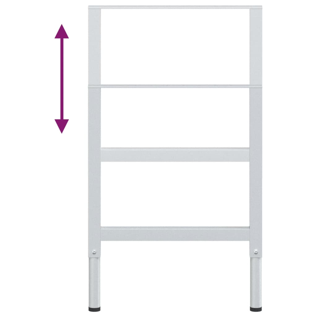 Okviri za radni stol 2 kom metalni 55 x (69 - 95,5) cm sivi