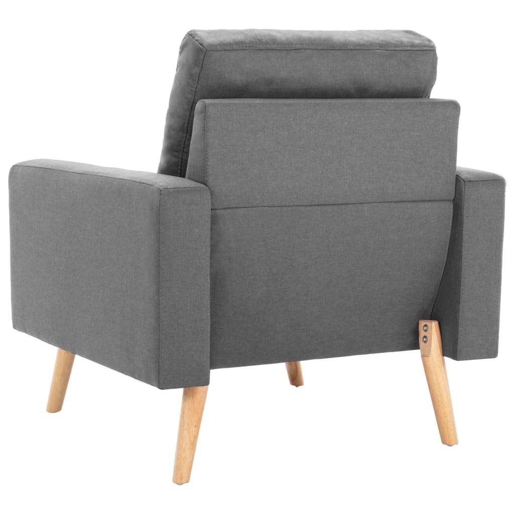 2-dijelni set sofa od tkanine svjetlosivi