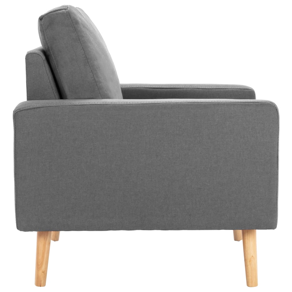 2-dijelni set sofa od tkanine svjetlosivi
