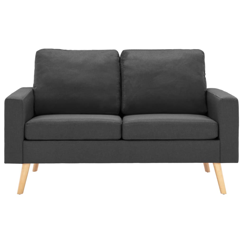 2-dijelni set sofa od tkanine tamnosivi