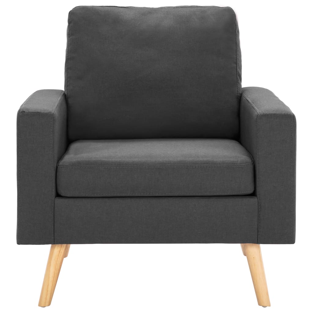 2-dijelni set sofa od tkanine tamnosivi