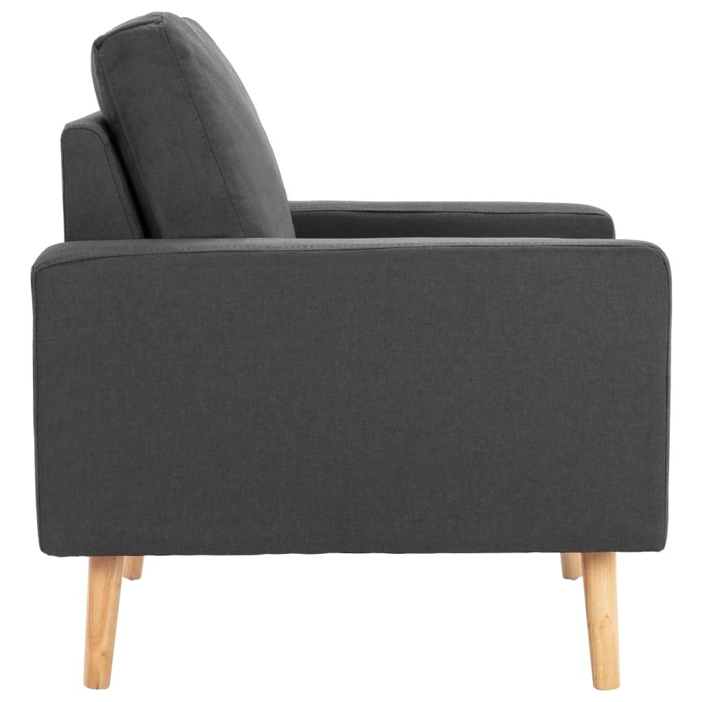 2-dijelni set sofa od tkanine tamnosivi