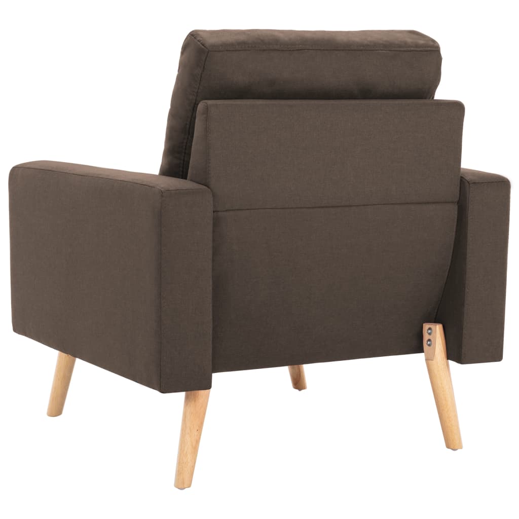 2-dijelni set sofa od tkanine smeđi