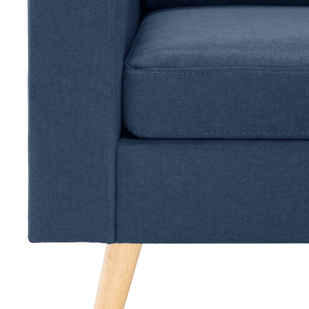 2-dijelni set sofa od tkanine plavi