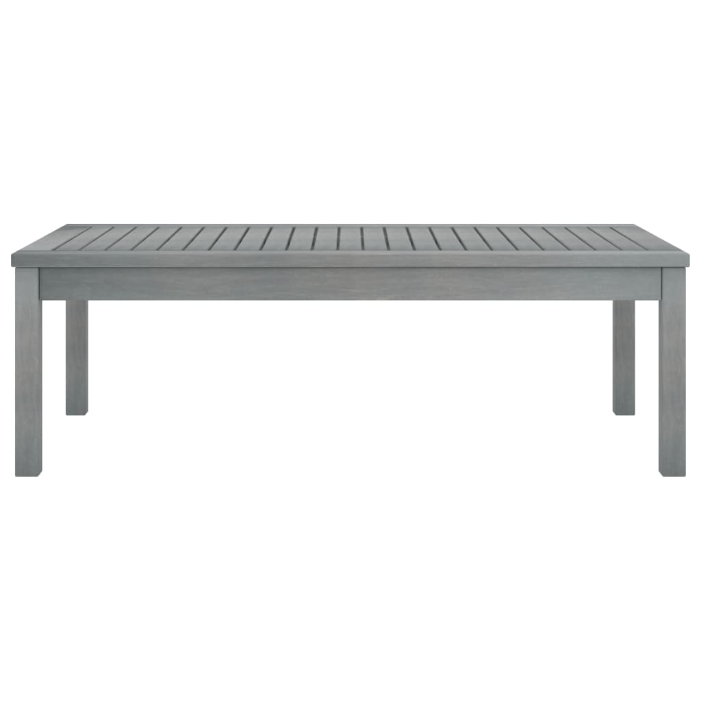 Stolić za kavu 100x50x33 cm sivi od masivnog bagremovog drva