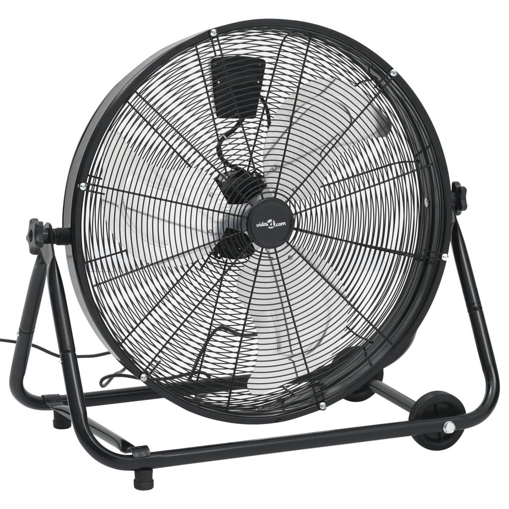 Industrijski ventilator s bubnjem 60 cm 172,5 W crni