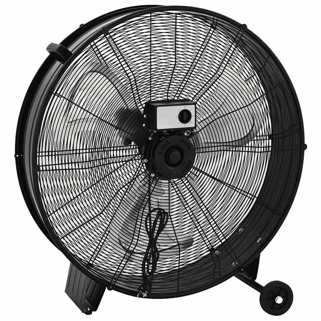 Industrijski ventilator s bubnjem 77 cm 187,7 W crni