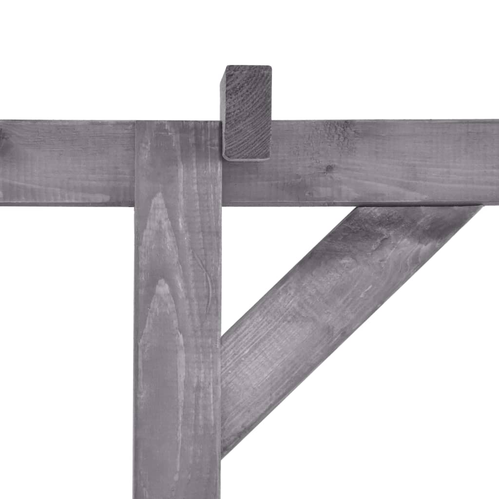 Vrtna pergola siva 200 x 40 x 205 cm od impregnirane borovine