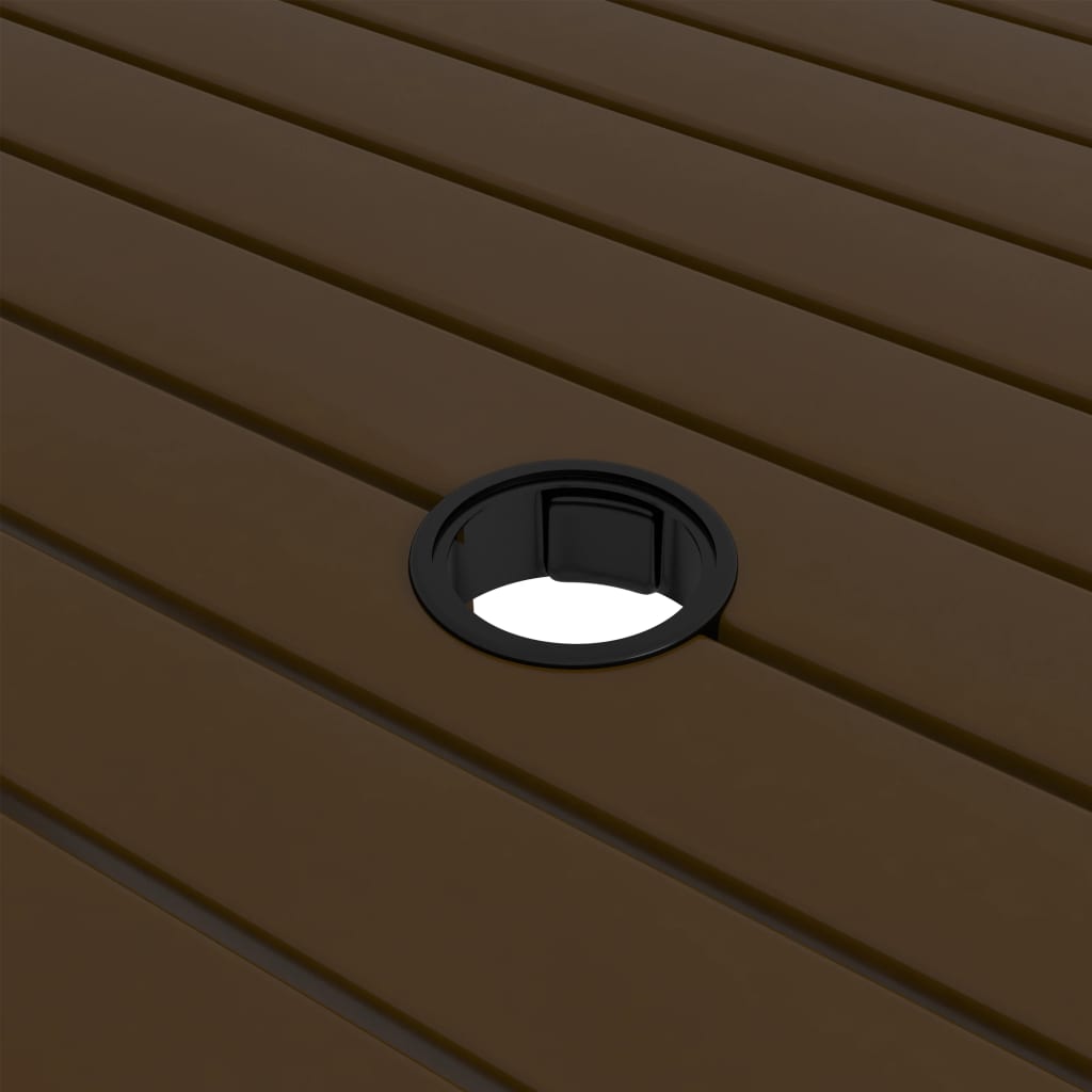 Vrtni stol smeđi 81,5 x 81,5 x 72 cm čelični