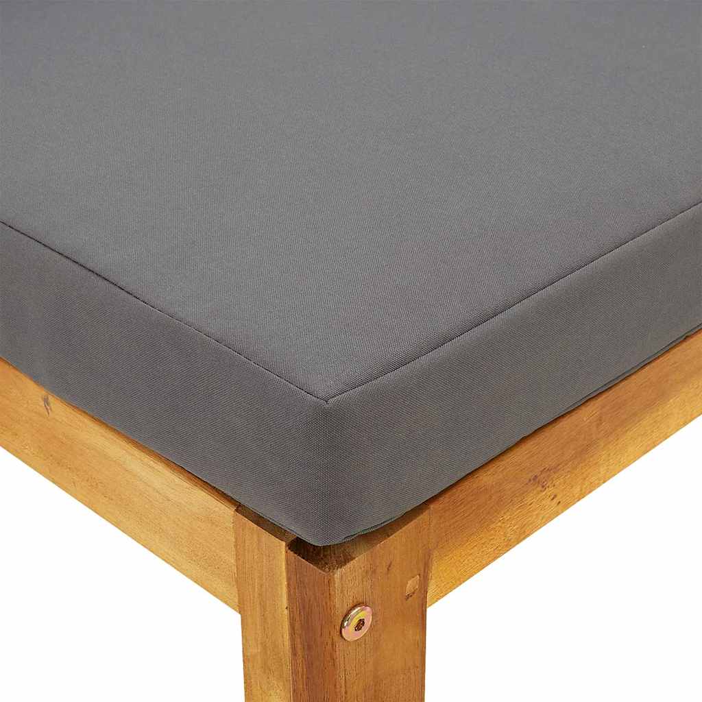 Modularna kutna sofa i tamnosivi jastuci masivno bagremovo drvo