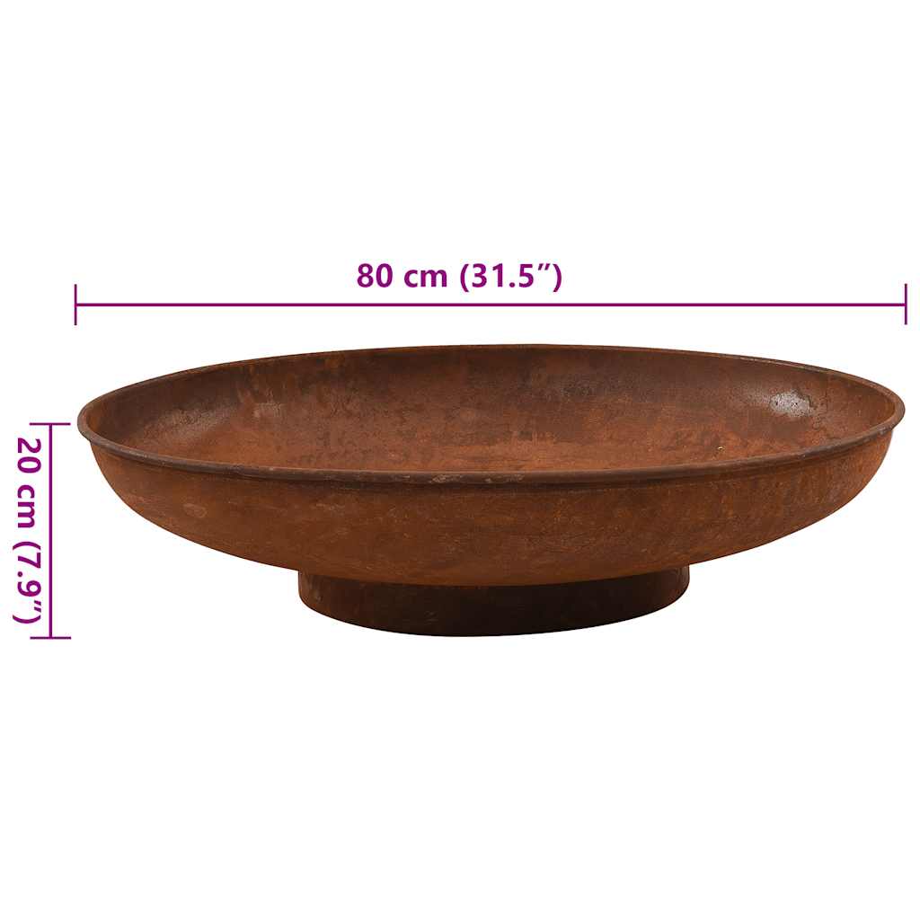 Posuda za vatru 80 cm čelična