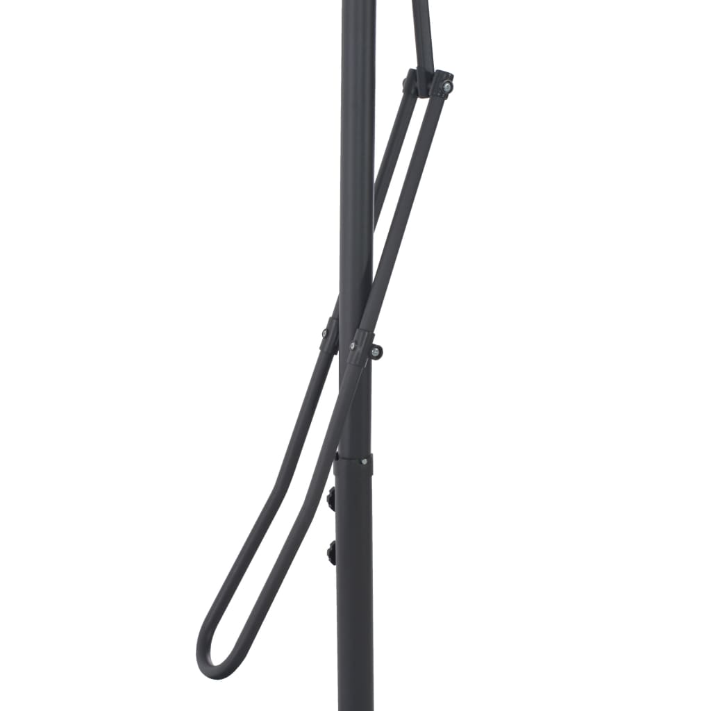 Vrtni suncobran s čeličnim stupom 250 x 250 x 230 cm terakota