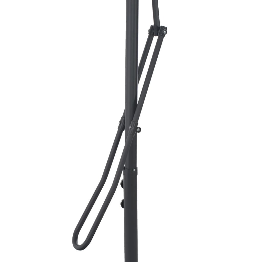 Vrtni suncobran s čeličnim stupom 300 x 230 cm plavi