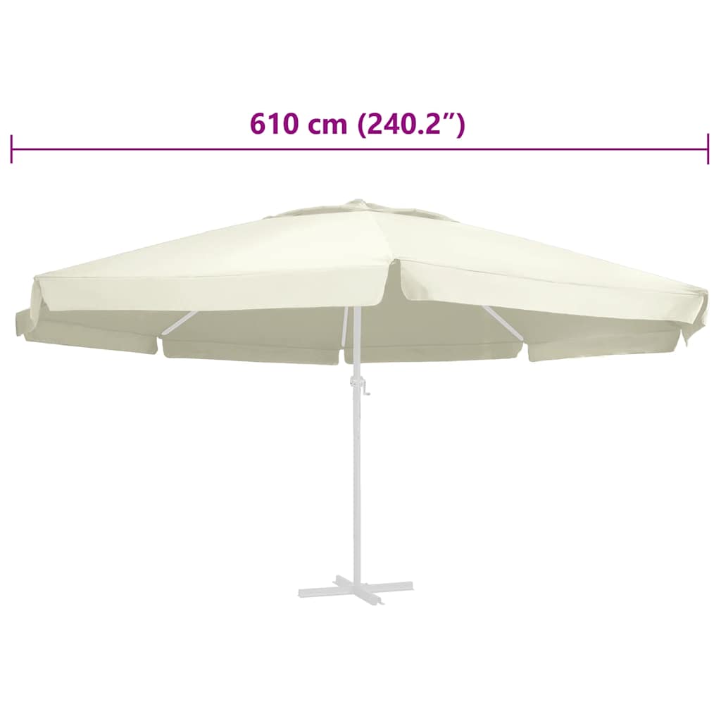 Zamjenska tkanina za vrtni suncobran 610 cm boja pijeska