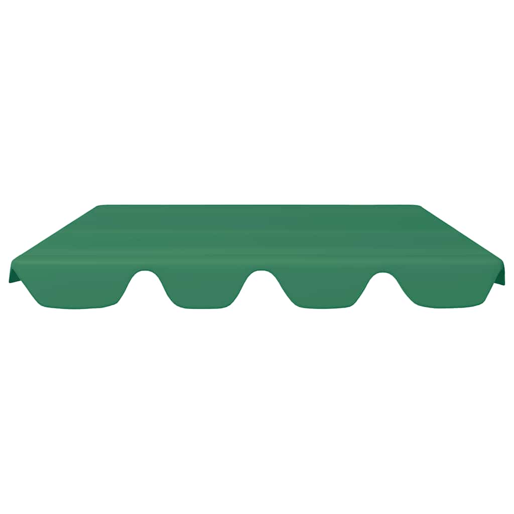 Zamjenski krov za vrtnu ljuljačku zeleni 150/130 x 105/70 cm