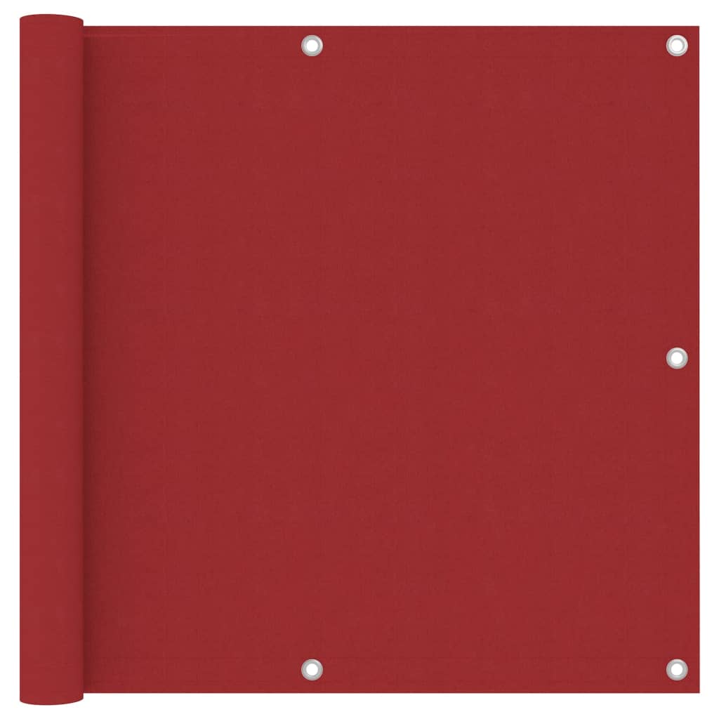 Balkonski zastor crveni 90 x 300 cm od tkanine Oxford