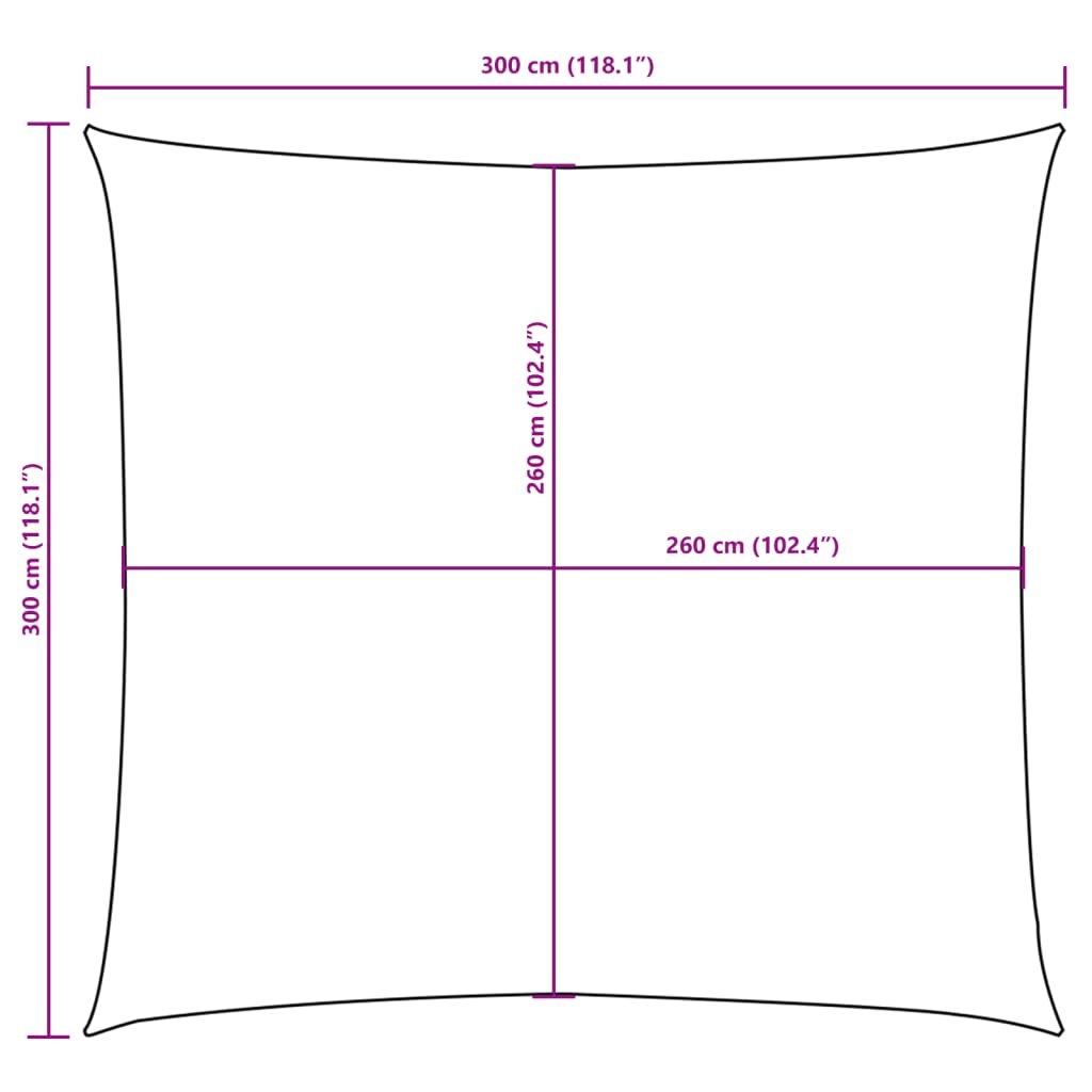 Jedro za zaštitu od sunca od tkanine četvrtasto 3 x 3 m bež