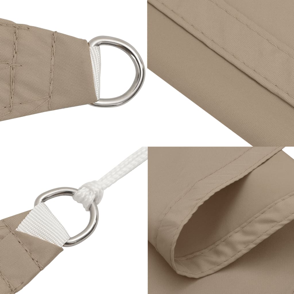 Jedro protiv sunca od tkanine trokutasto 5 x 5 x 6 m smeđe-sivo