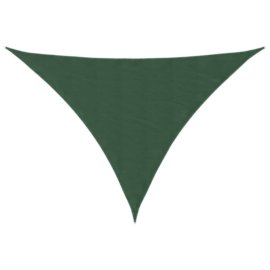 Jedro protiv sunca od tkanine trokutasto 5x5x6 m tamnozeleno