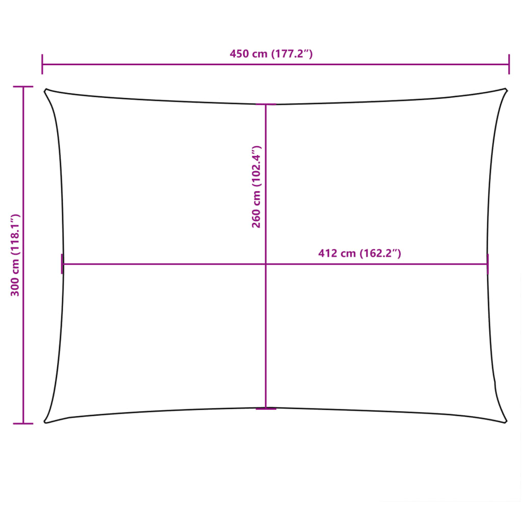 Jedro protiv sunca od tkanine Oxford pravokutno 3 x 4,5 m plavo