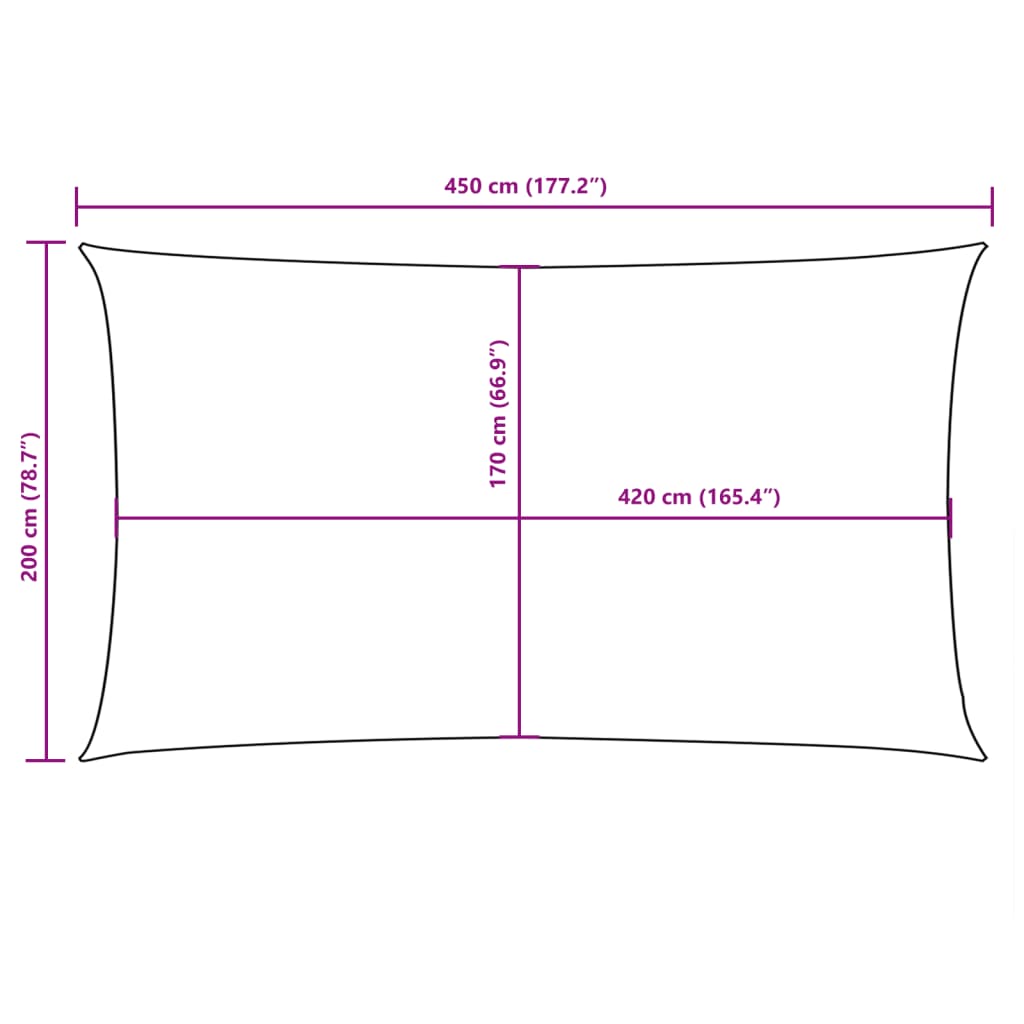 Jedro protiv sunca od tkanine Oxford pravokutno 2 x 4,5 m smeđe