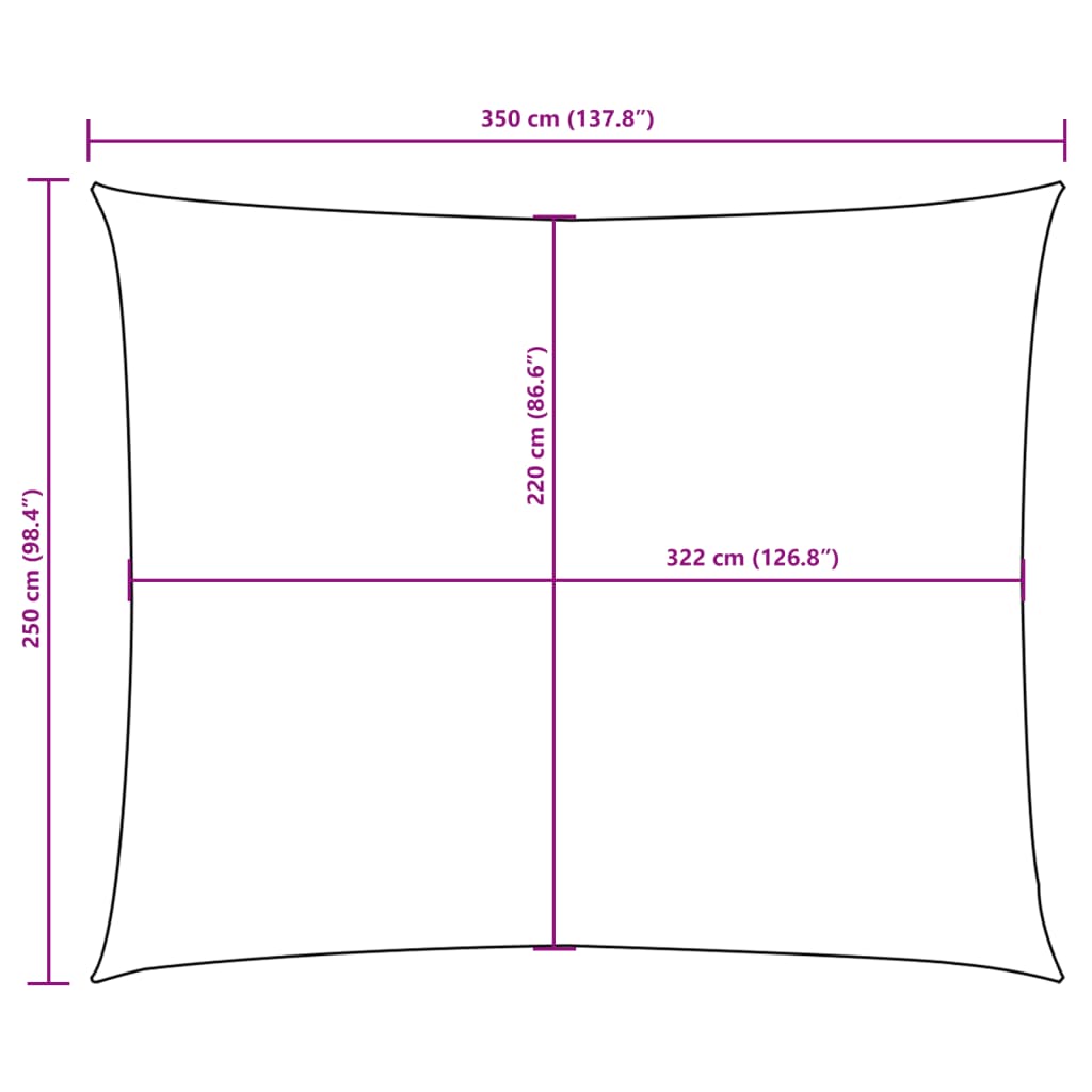 Jedro protiv sunca od tkanine Oxford pravokutno 2,5x3,5 m smeđe