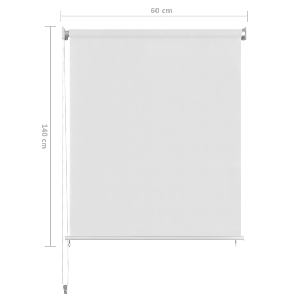 Vanjska roleta za zamračivanje bijela 60 x 140 cm HDPE