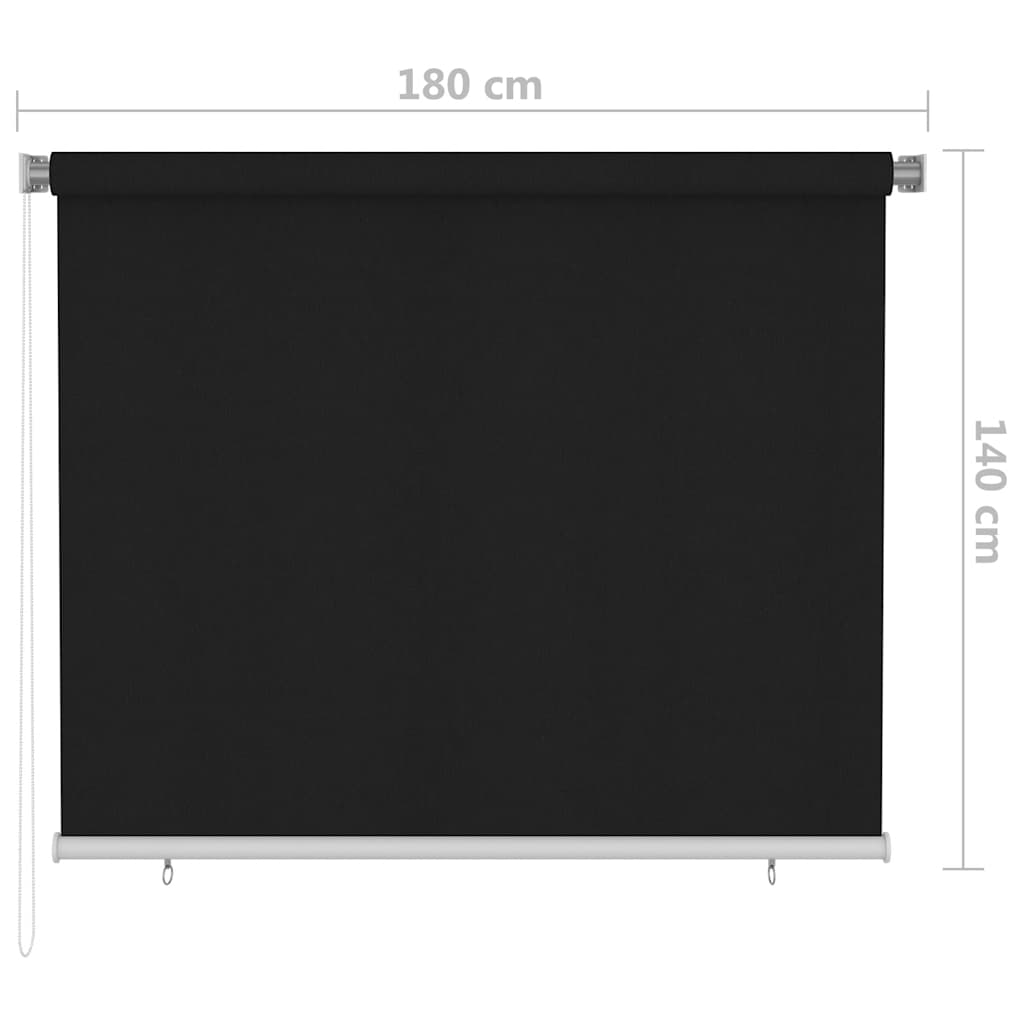 Vanjska roleta za zamračivanje 180 x 140 cm crna