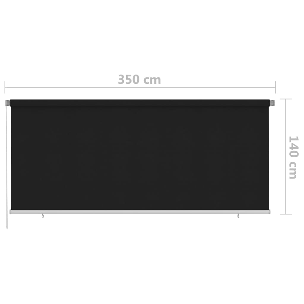 Vanjska roleta za zamračivanje 350 x 140 cm crna
