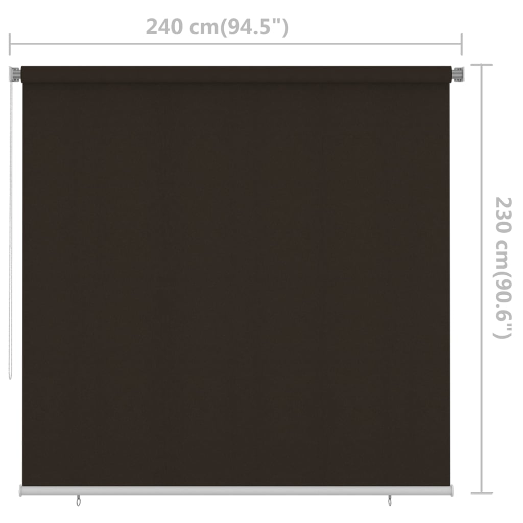 Vanjska roleta za zamračivanje 240 x 230 cm smeđa