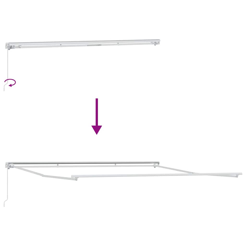 Okvir tende Bijelo 500 × 350 cm Aluminij