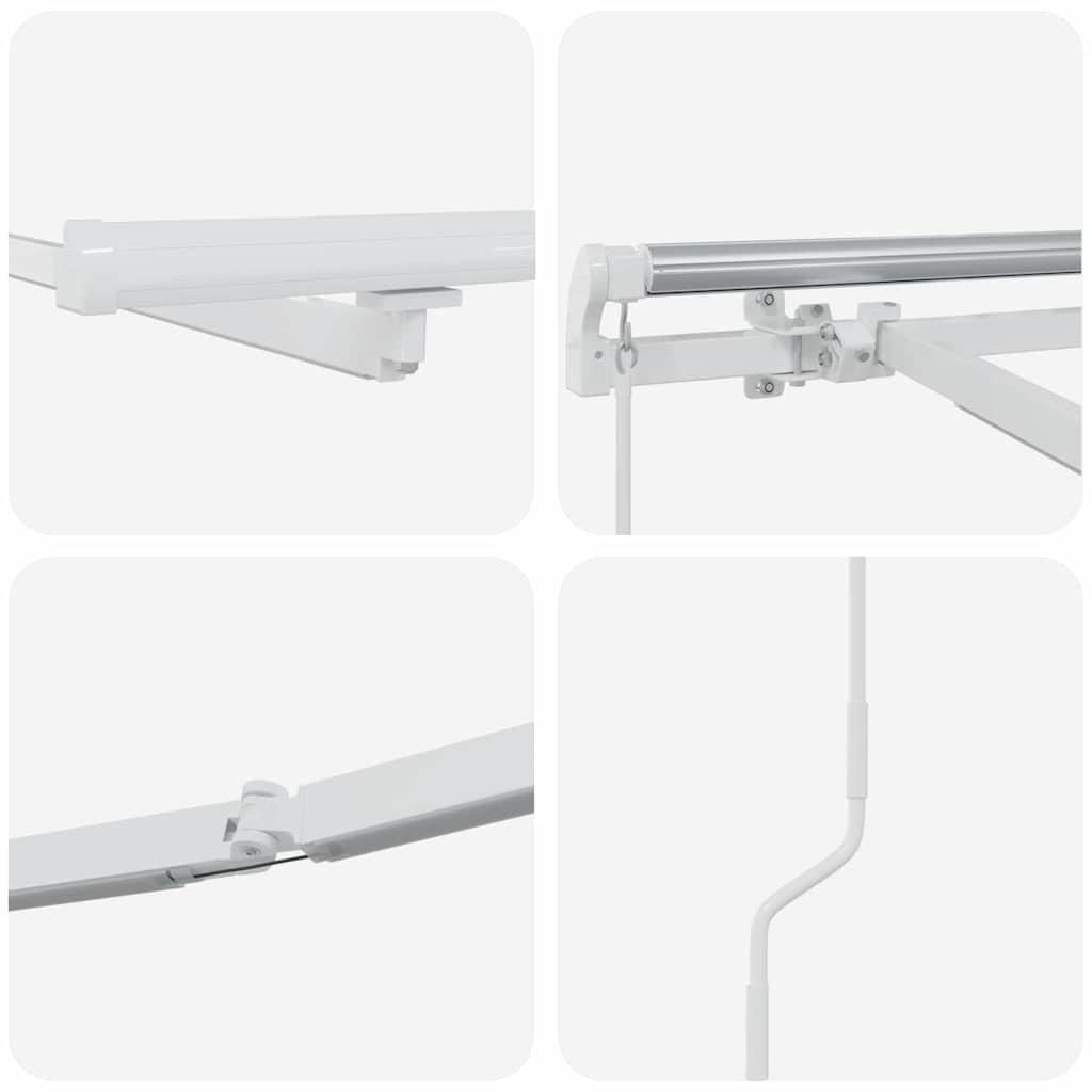 Okvir tende S LED lampica Bijelo 500 × 300 cm Aluminij