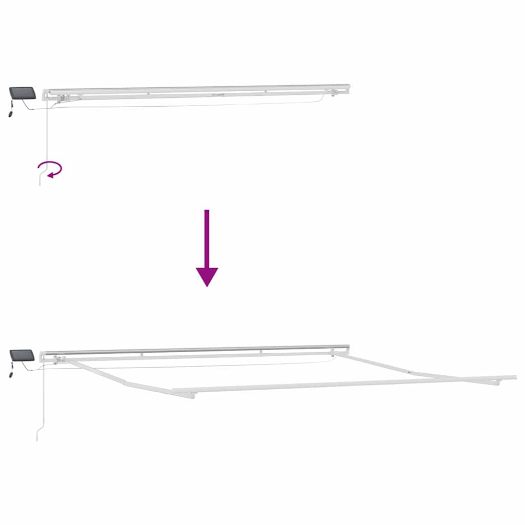 Okvir tende S LED lampica Bijelo 450 × 350 cm Aluminij