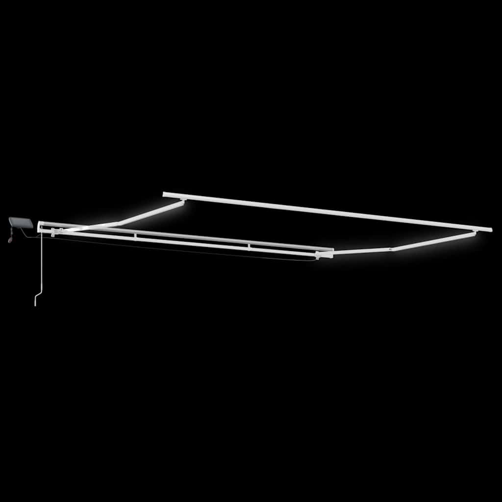 Okvir tende S LED lampica Bijelo 500 × 350 cm Aluminij