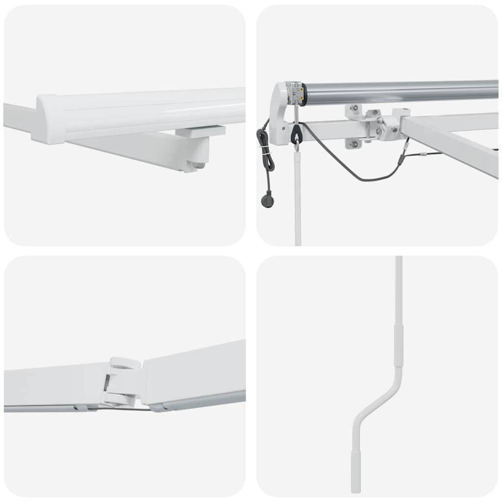 Okvir tende S LED lampica Bijelo 600 × 300 cm Aluminij