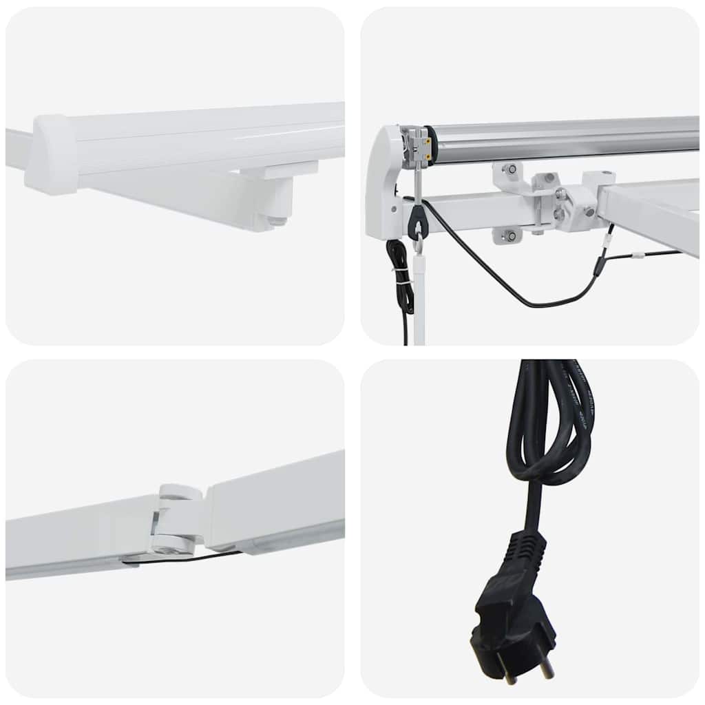 Okvir tende S LED lampica Bijelo 450 × 350 cm Aluminij