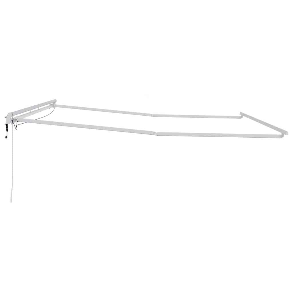 Okvir tende S LED lampica Bijelo 450 × 350 cm Aluminij
