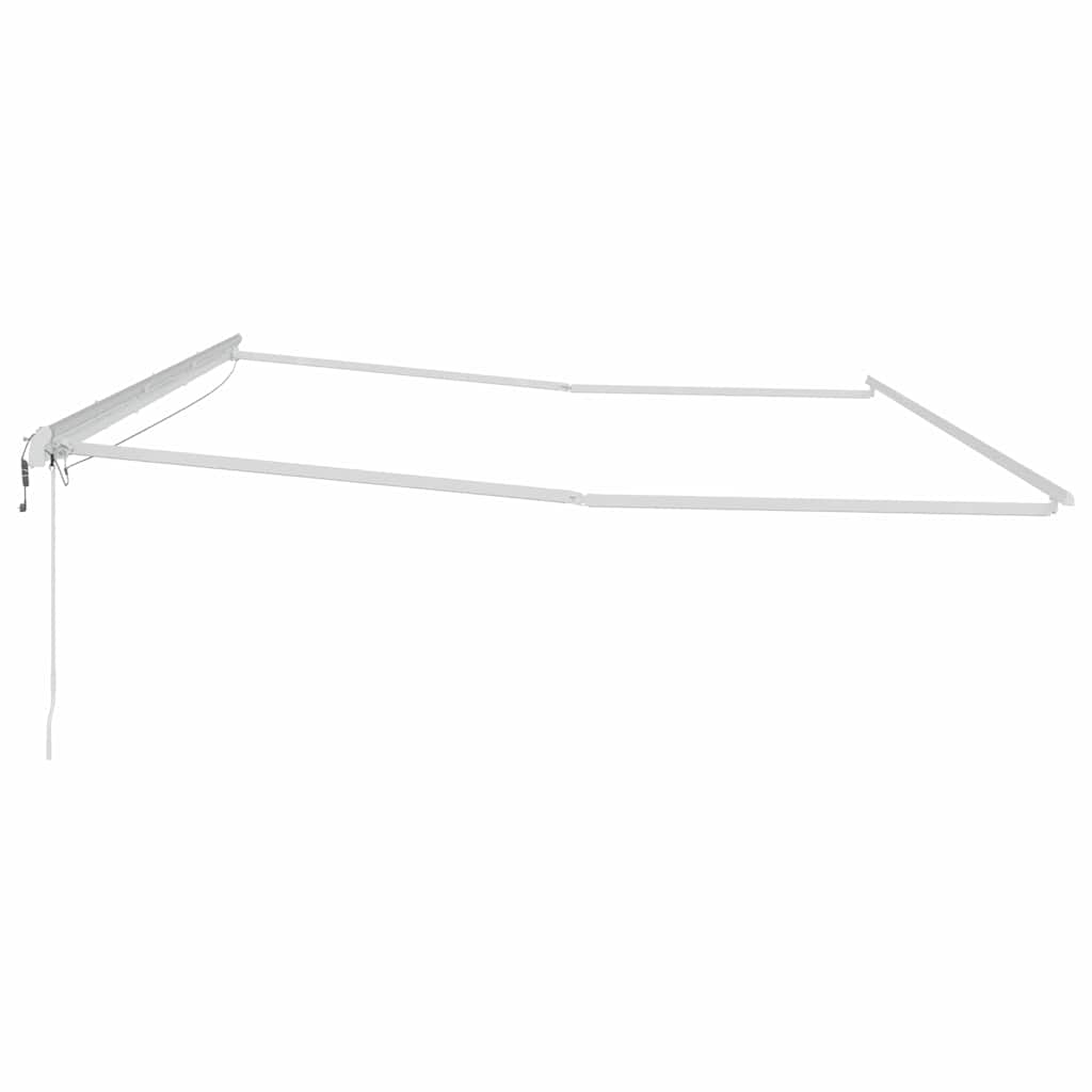 Okvir tende S LED lampica Bijelo 600 × 350 cm Aluminij