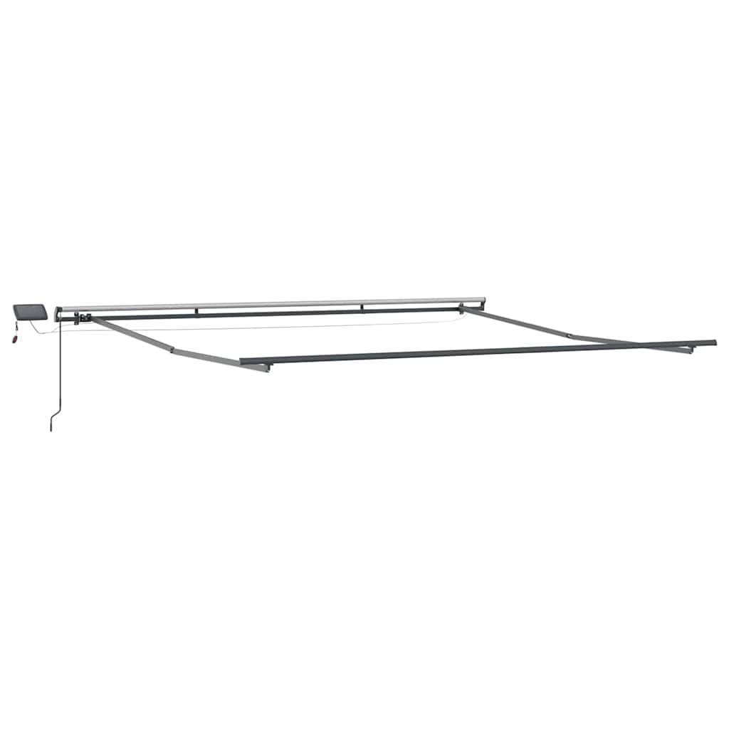 Okvir tende S LED lampica Antracit 500 × 350 cm Aluminij