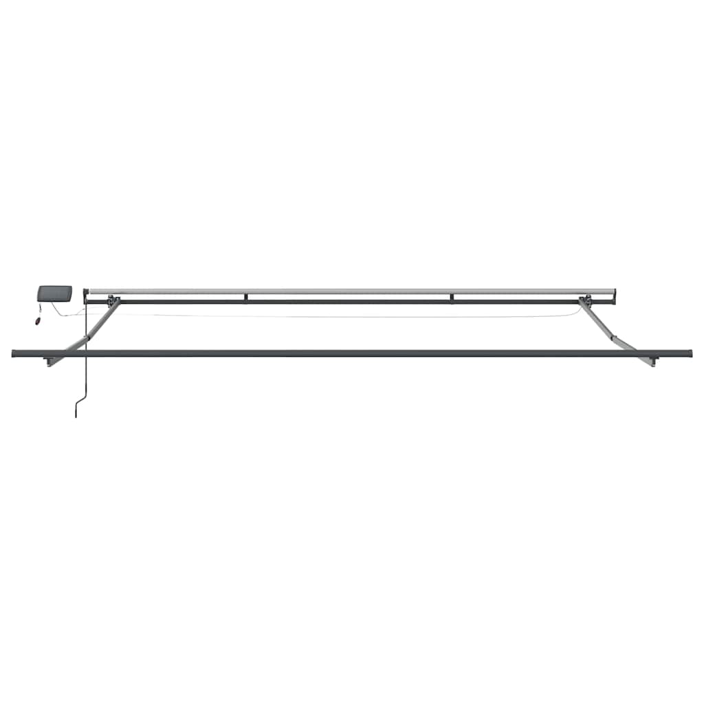 Okvir tende S LED lampica Antracit 500 × 350 cm Aluminij