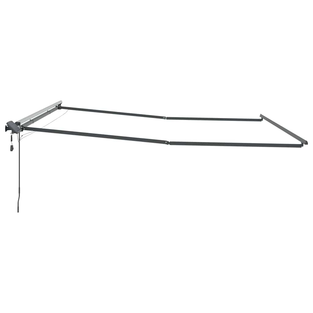 Okvir tende S LED lampica Antracit 500 × 350 cm Aluminij