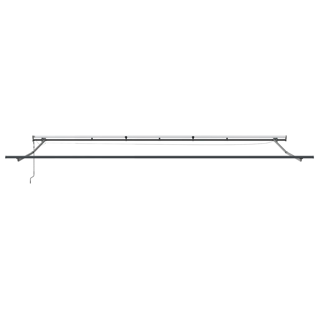 Okvir tende S LED lampica Antracit 600 × 350 cm Aluminij