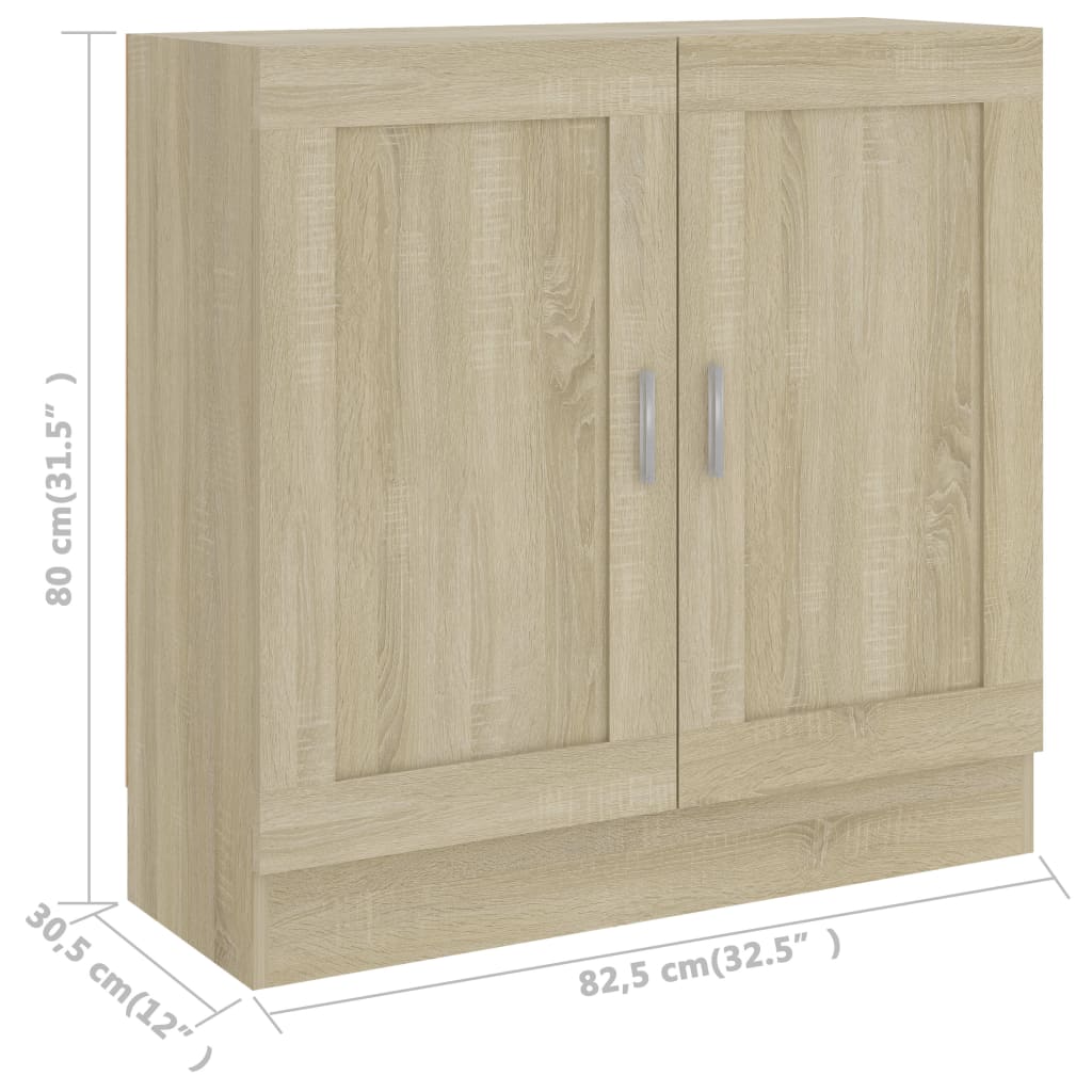 Ormarić za knjige boja hrasta 82,5x30,5x80 cm konstruirano drvo