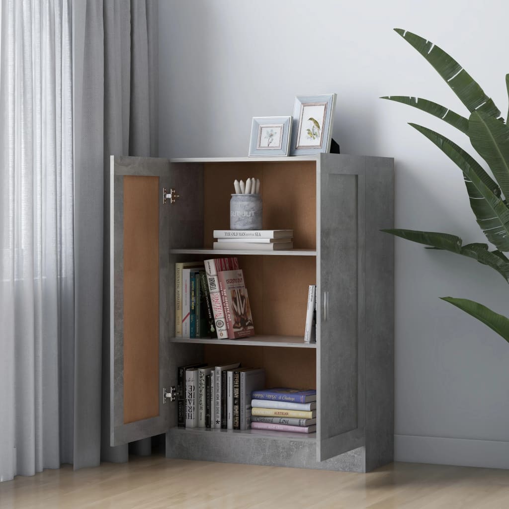 Ormarić za knjige boja betona 82,5x30,5x115cm konstruirano drvo