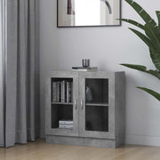 Vitrina siva boja betona 82,5 x 30,5 x 80 cm konstruirano drvo