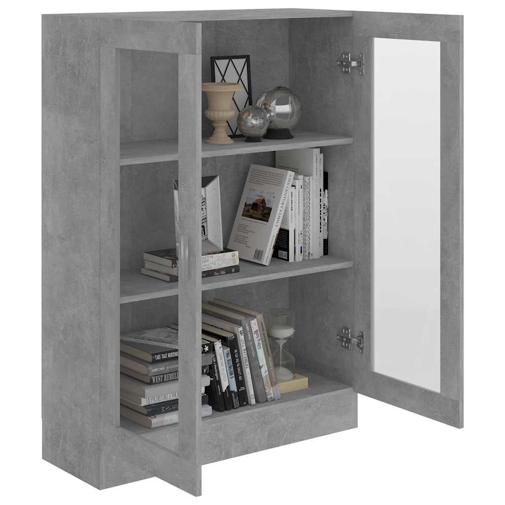 Vitrina siva boja betona 82,5 x 30,5 x 115 cm konstruirano drvo