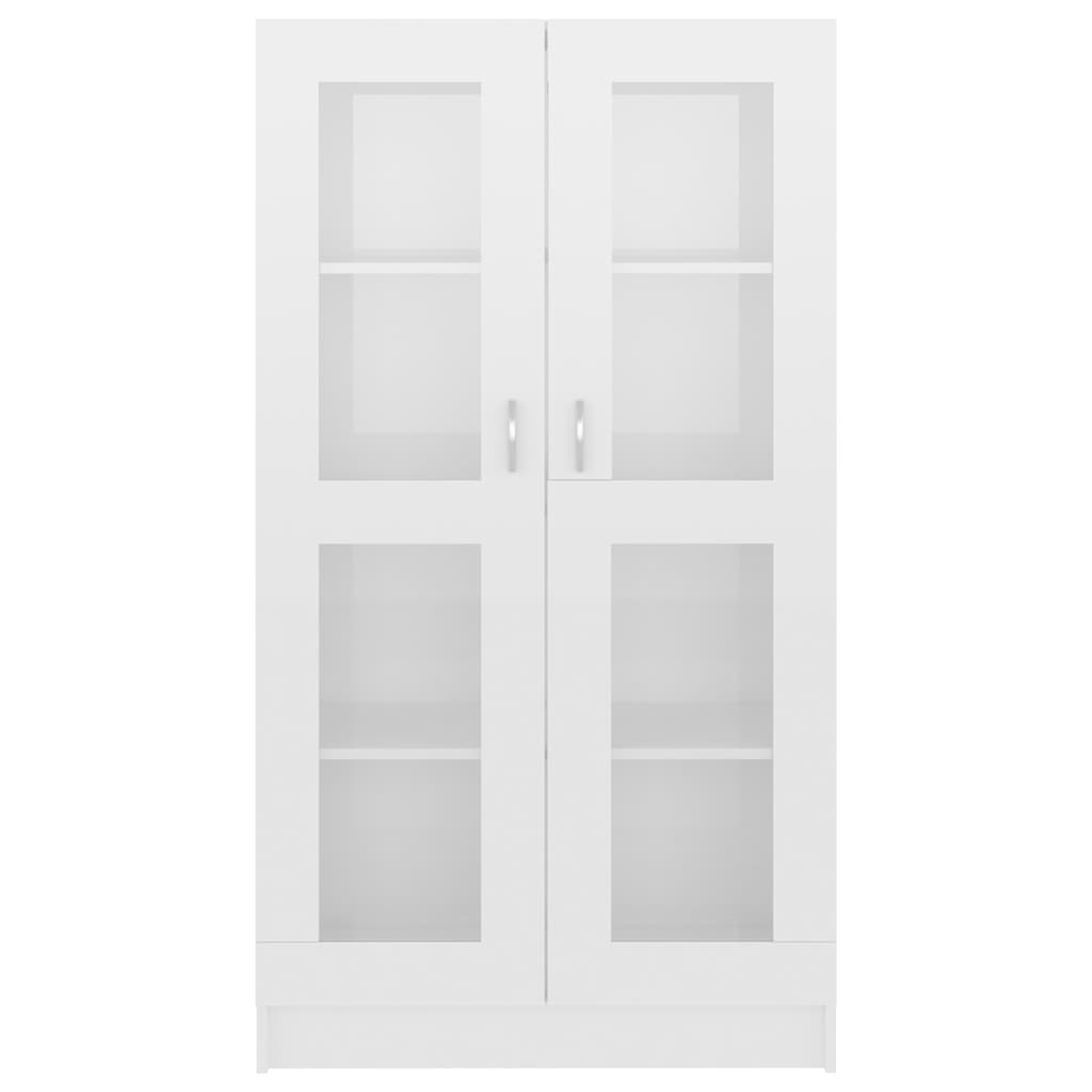 Vitrina bijela visokog sjaja 82,5x30,5x150 cm konstruirano drvo